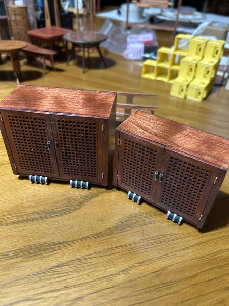 Brutalist cabinet set