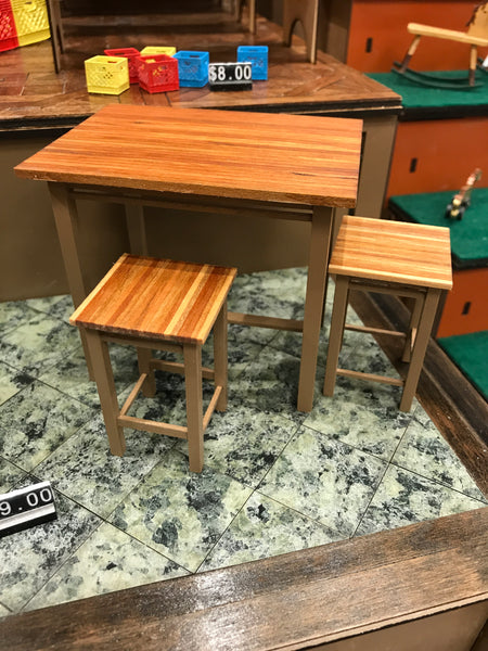 Country Kitchen Table and Stools
